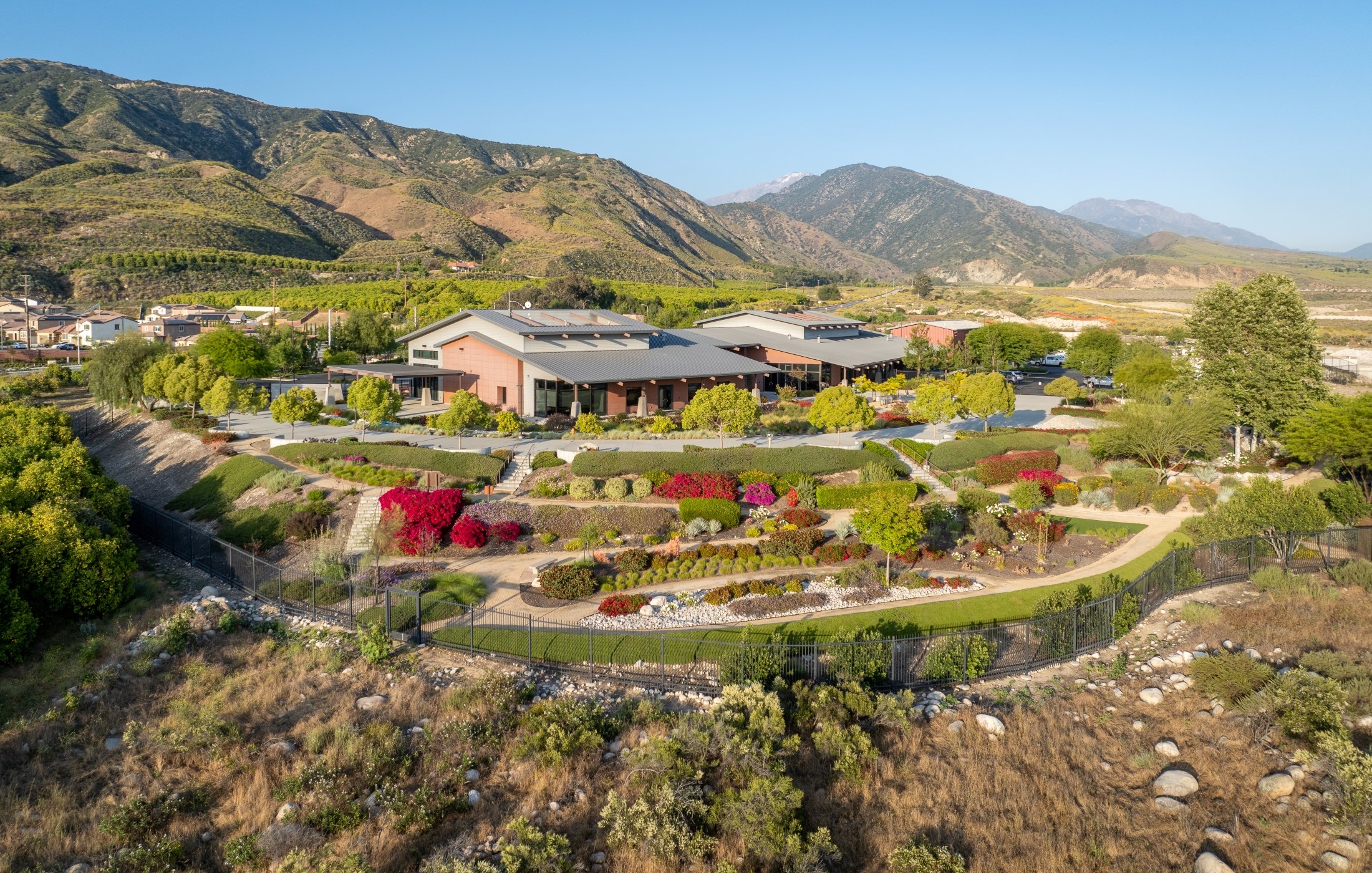 Aerial photo of District headquarters. 